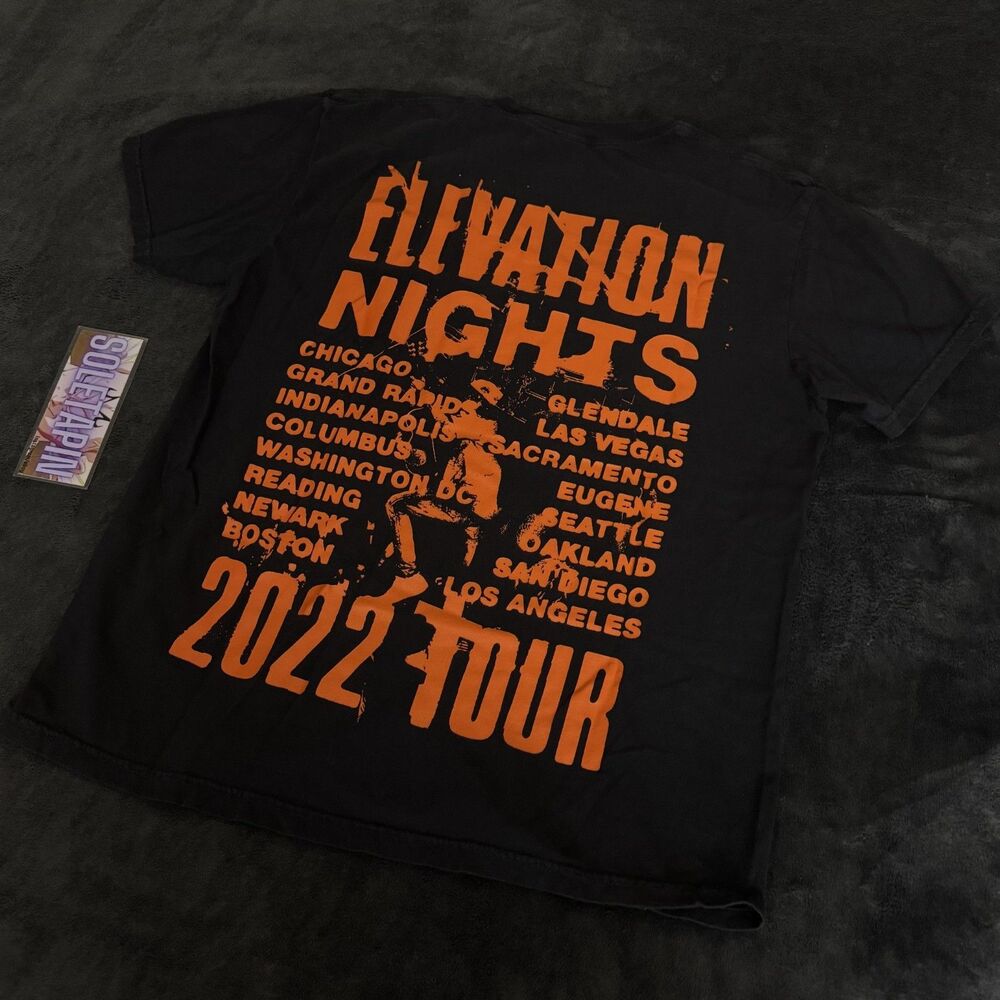 Elevation Worship Elevation Nights 2022 Tour Black and Orange T-Shirt Large